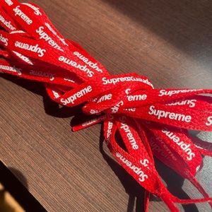Red Supreme Shoe Laces